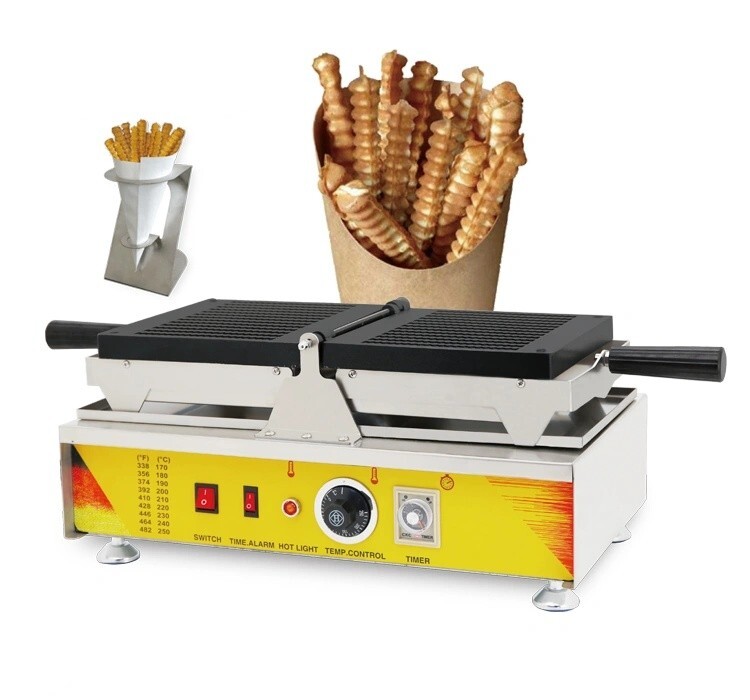 Electric Waffle Maker for Crispy Fries-Shaped Waffles Non-Stick 110-240V-image