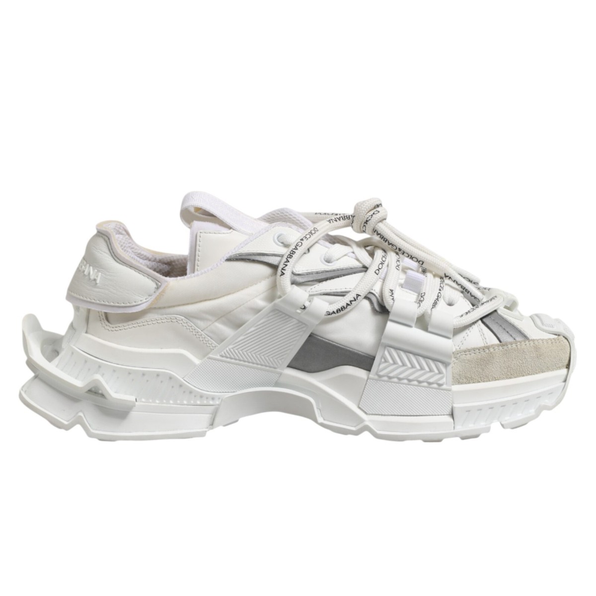DOLCE & GABBANA Shoes White Gray Low Top Space Sneakers EU40