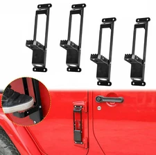 Exterior Door Hinge Step Foot Climb Step Pedal For Jeep Wrangler JK JL 07+ Black