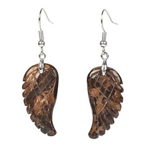 Earrings New Healing Stone Angel Wing Earrings Rose Quartz Natural Healing Stone - Bild 34 von 45