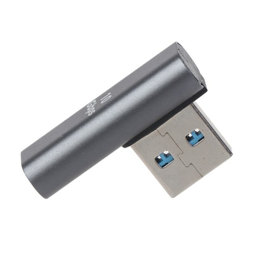 USB A Male to USB C Female Adapter 90 Degree USB3.0 to Type C Cable Connector - Zdjęcie 10 z 10
