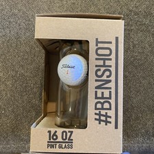 BenShot Golf Ball Pint Glass- 16oz Made In The USA NEW