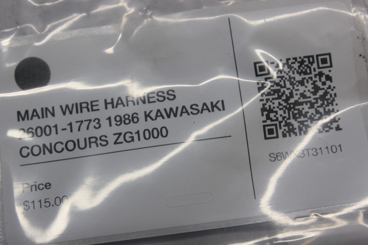 MAIN WIRE HARNESS 26001-1773 1986 KAWASAKI CONCOURS ZG1000 | eBay
