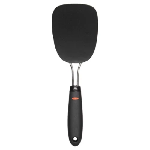 OXO Large Nylon Flexible Turner Black: Soft-Grip Handle, Cooking Spatula, 12.7"