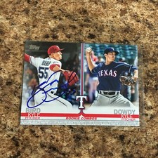 Kyle Bird Signed 2019 Topps Update Rc Texas Rangers