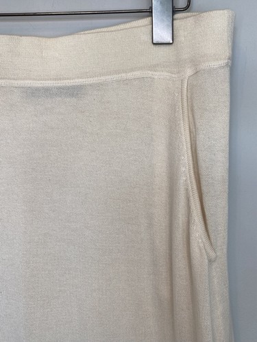 Peruvian Connection D’orsay Cream Ivory Knitted Maxi Slit Skirt Medium UK 12-14 - 第 5/11 張圖片