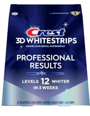 CREST 3D WHITESTRIPS - LEVELS 12 - PROFESSIONAL RESULTS - NEW & SEALED, LAST 5!