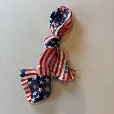 AMERICAN FLAG   Fourth of July Sheer Scarf   Red, White & Blue Scarf