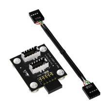 Dual USB 3.1 Front Panel Socket Key-A Type-E to USB 2.0 9Pin Mainboard Header