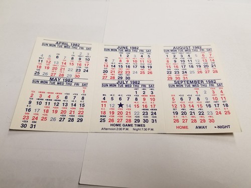 Boston Red Sox 1982 Pocket Schedule - WITS/Kings - Picture 2 of 2