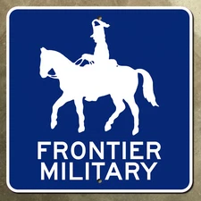 Kansas Frontier Military Scenic Byway highway marker road sign Leavenworth 18x18