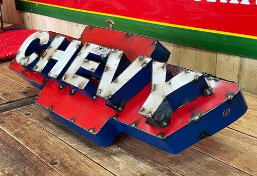 XL CHEVROLET CHEVY PAJARITA PLACA DE CHAPA PLACA MAN CAVE PICKUP C10 CAMARO EL CHIMENEA - Imagen 8 de 8