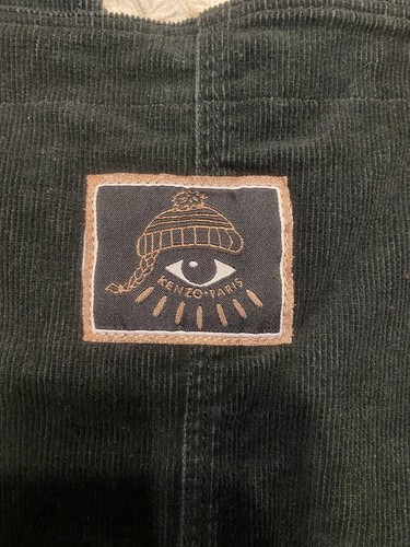 Kenzo Paris corduroy short overalls black w/rose gold accents girls Sz 14 EUC - Picture 5 of 8
