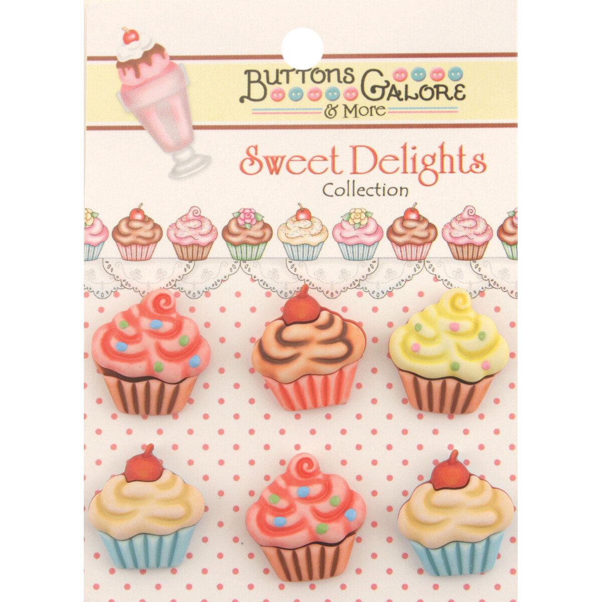 winter candy apple4点セット Sweet Delights Buttons-cupcakes 090764 Buttons Galore for