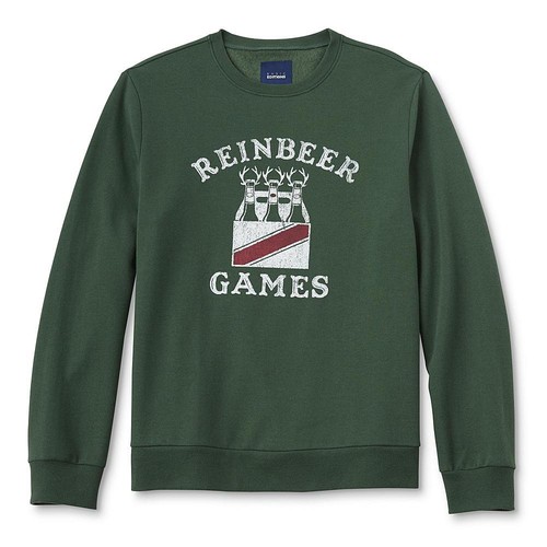 Basic Editions Men's Christmas Ugly Sweater - Pizza & Beer or Reinbeer. Size S - Picture 4 of 4