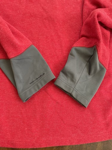 Columbia Men’s X-Large Red Grey LS Omni-Shield Fleece Quarter Zip Pullover - Picture 10 of 14