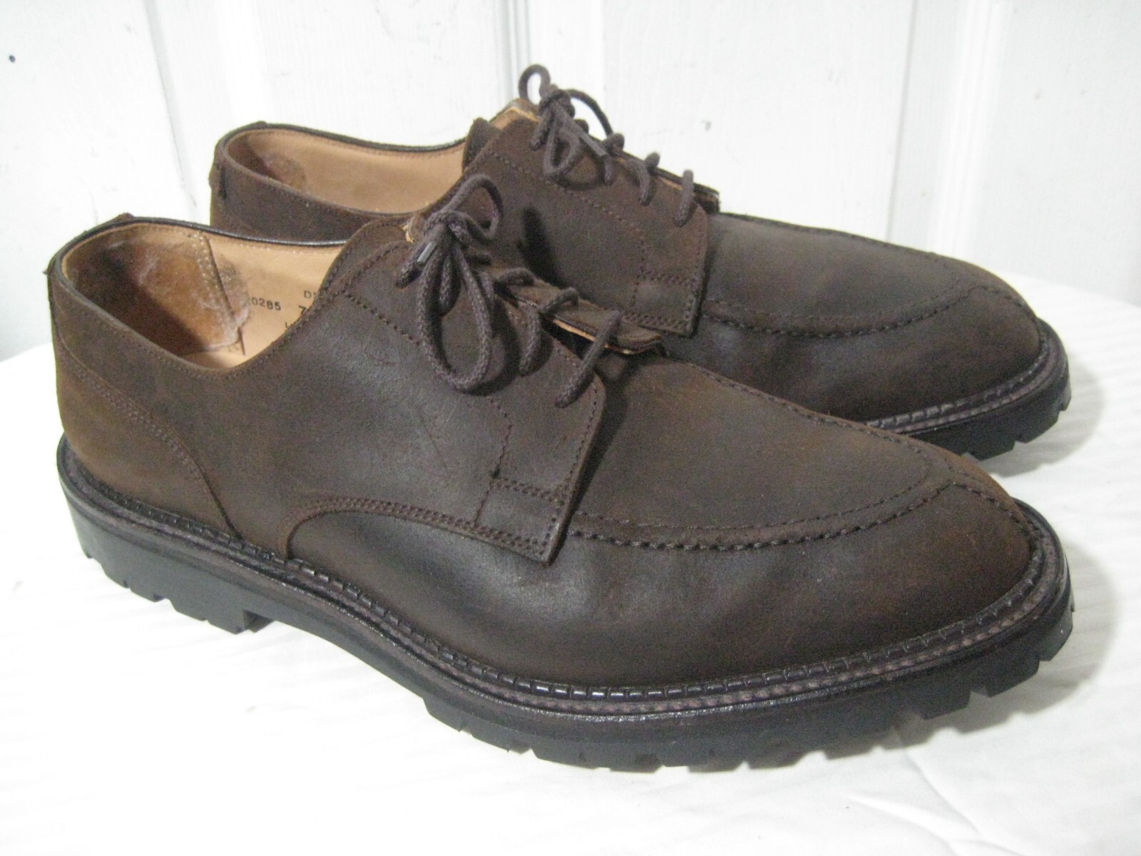 SAOLA CROCKETT & JONES Denver marrone scuro scarpe scamosciate ruvide da uomo taglia UK 7 5 E