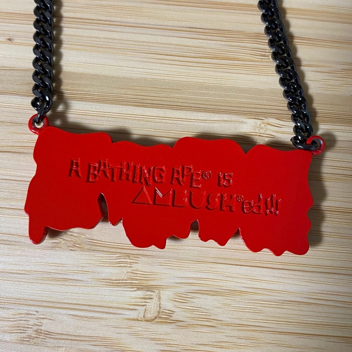 A BATHING APE x AMBUSH Collaboration BAPE Logo Necklace Nigo