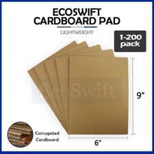 1-200 "EcoSwift" Corrugated Cardboard Pads Filler Inserts 23 ECT 1/8 Thick 6 x 9