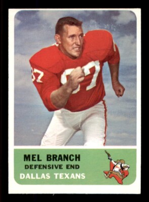 1962 Fleer Football #32 Mel Branch EX *d3