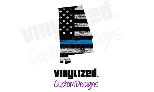 Back Thin Blue Line US Flag State Police LEO Quality Vinyl Sticker Decal TBL - Picture 13 of 78