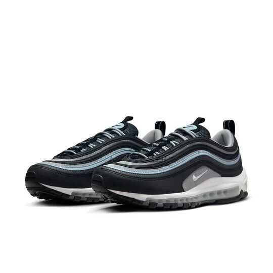 Nike Air Max 97 Men's Black Iron Gray Running Shoes with Pull Tab