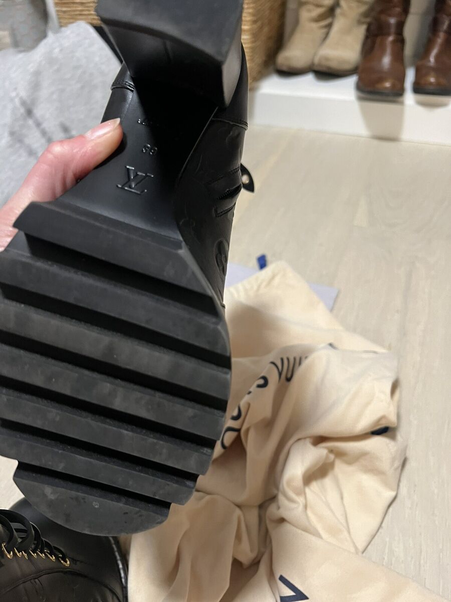 Louis Vuitton Star Trail Ankle Boots, Black On Black Louis Vuitton Star Trail Ankle Boots, Black On Black