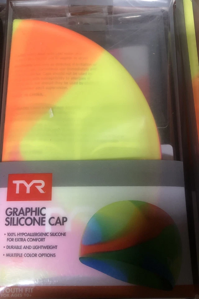 TYR Swim Caps New For Long Hair and Youth. Qty25 For One Price. - Image 3 of 3