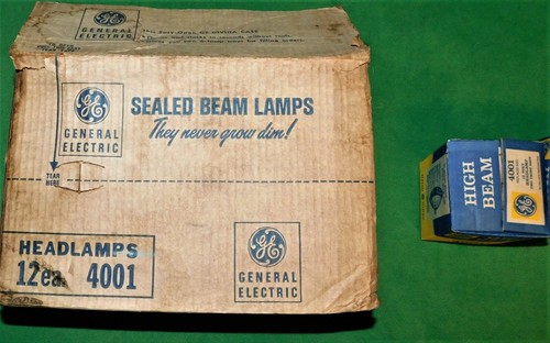 🔥 NOS VTG 1960's 1970's GE 4001 HEADLIGHT 2 PRONG HIGH BEAM GM FORD MOPAR - Picture 7 of 8