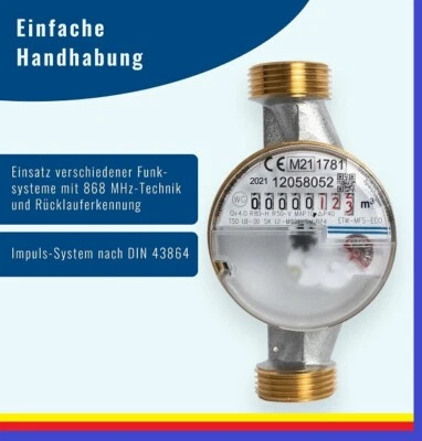 WASSERGERÄTE Wasserzähler passend für Ista,Deltamess,Allmess,Zenner, Schütz Neu geeicht 2026