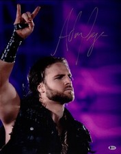 Hangman Adam Page Signed 16x20 Photo BAS COA ROH New Japan Pro Wrestling Auto 3