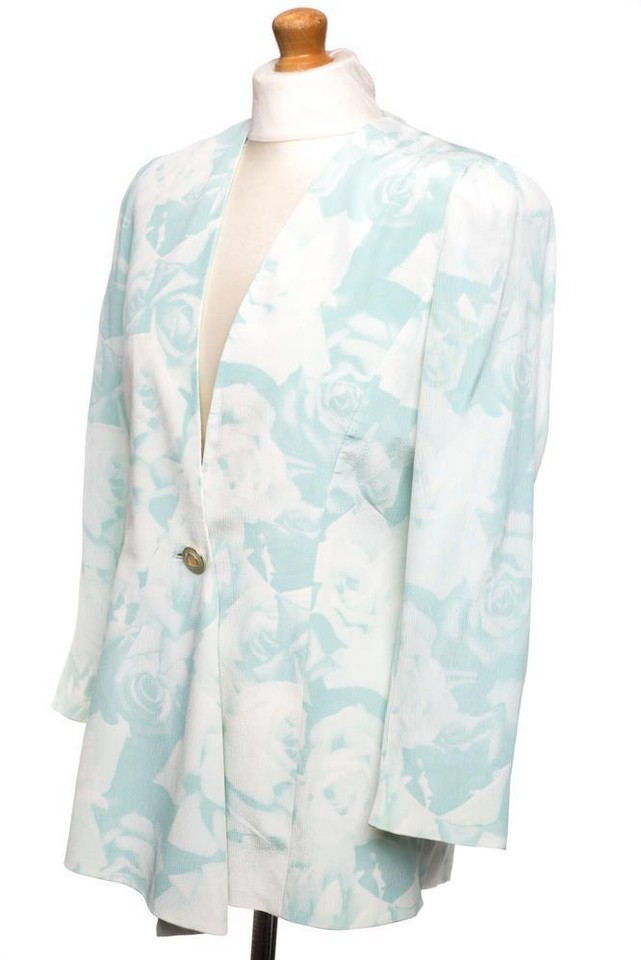 Robe Vintage Emanuel Ungaro Paris En Soie – Taille 38/40, Menthe, Occasion Très Bon état