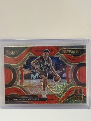 2025-26 Panini Select Euroleague Snapshots Victor Wembanyama #21 Red Mojo /20