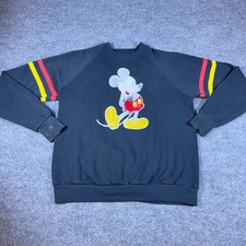 Vintage Disney Character Mickey Mouse Sweatshirt XL Distressed Made in USA