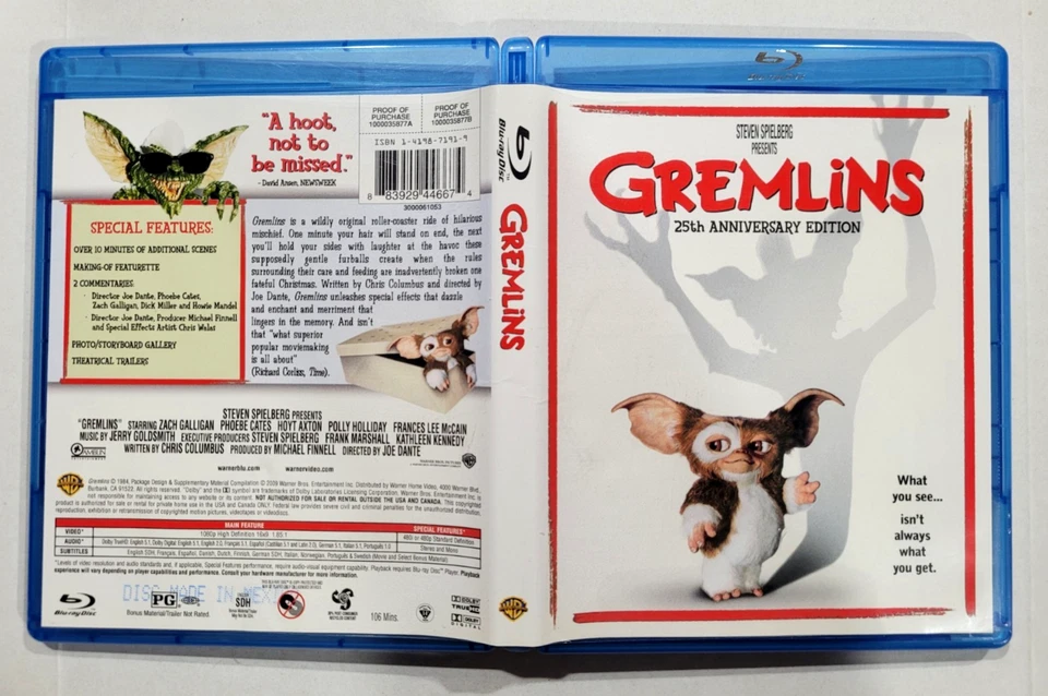 Gremlins 1984 - 25th Anniversay Edition (Blu-ray, 2009) - Image 3 of 4
