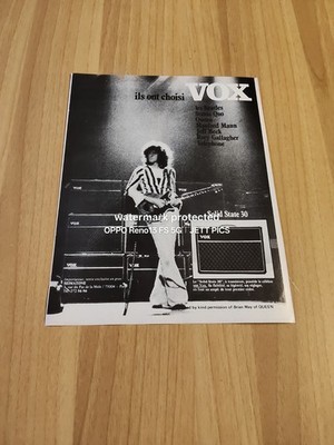 1979 VOX SOLID STATE 30 AMP BRIAN MAY QUEEN VINTAGE ADVERTISING