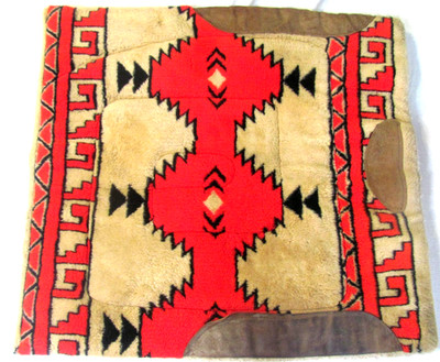 Equine Horse Saddle Pad 31x29''  South Western Aztec Pattern Red Tan