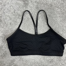 Lululemon Women’s Black Sports Bra Strappy Back Gym Yoga Running UK 16 US 12