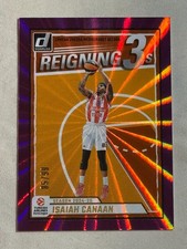 2024-25 Donruss Euroleague Reigning 3s Purple Laser Isaiah Canaan /99 #8