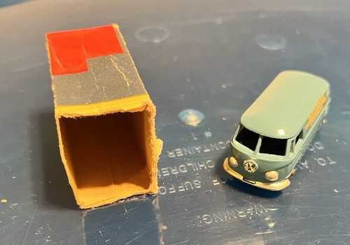 1957 MOKO Lesney Matchbox #34 VOLKSWAGEN VW VAN Turquoise Blue - Picture 2 of 11
