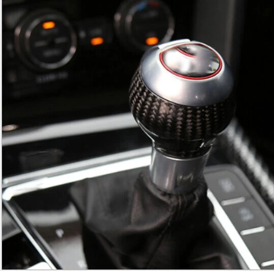 Cubierta de perilla de cambio de marchas de fibra de carbono real apta para Audi A3 S3 2010-2013 Foto 2 de 4