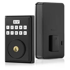 Keyless Entry Smart Keypad Door Lock - Deadbolt with 2 Keys, Auto Lock, Easy ...