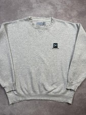VINTAGE Netscape Sweatshirt Mens Large Gray Crewneck Embroidered Logo Tech 90s