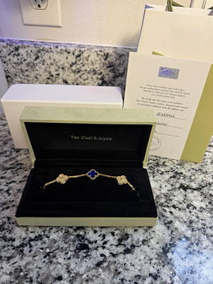 Van Cleef  Blue And Gold Bracelet
