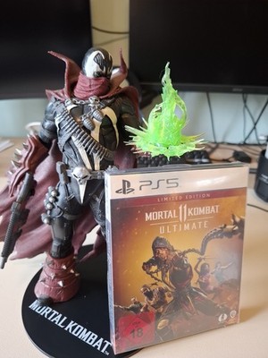 Mortal Kombat 11 Ps5 Steelbook beschädigt +  offiziele Figur/Statue von Spawn
