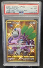 Carte Pokémon Oranguru (gold) secret rare 199/185 PSA 8