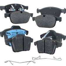 Front and Rear Semi-Metallic Brake Pad Set For 2003-2014 Volvo XC90 328mm Disc
