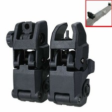 Tactical Low Profile Flip-up Backup Sight Folding Sights Front Rear Set 20 mm