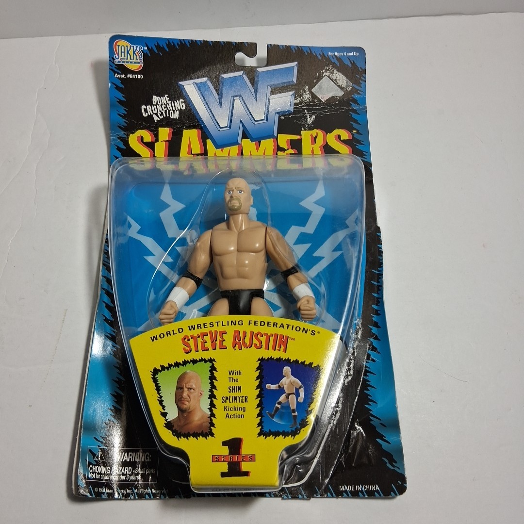 プロレス　フィギュア wwe wwf ロック　ストーンコールド Stone Cold Steve Austin WWF Slammers Action Figure Series 1 WWE