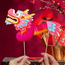 DIY Dragon Dance Craft Kit for Kids with Paper Puppets for Interactive Fun